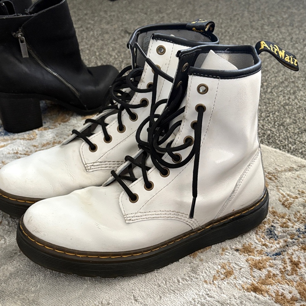 Airwalk Women's White Combat Boots